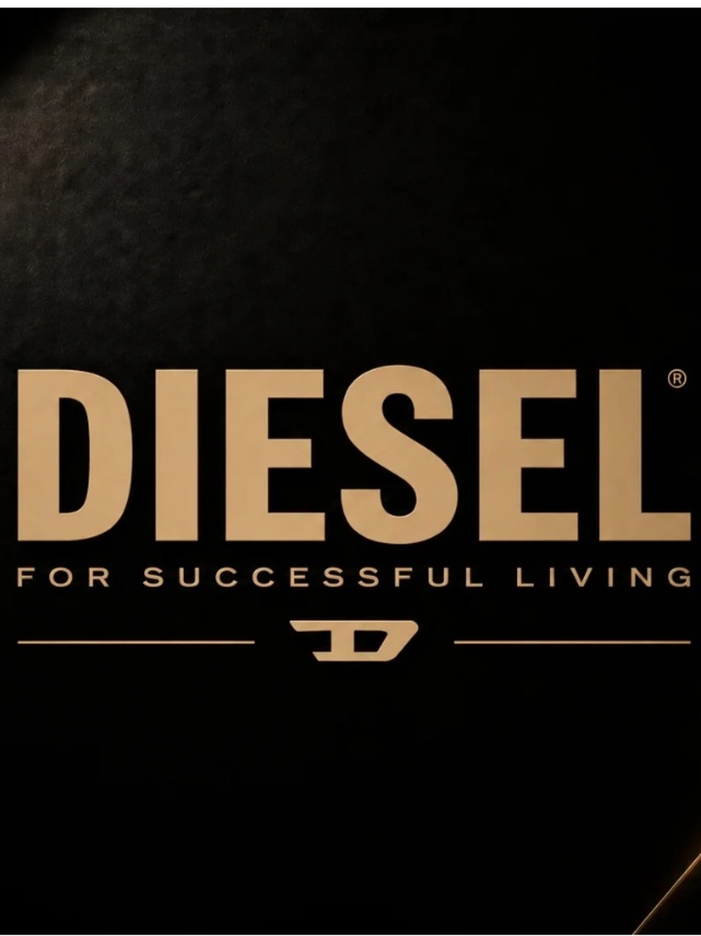 Diesel Black and Gold Branding Display